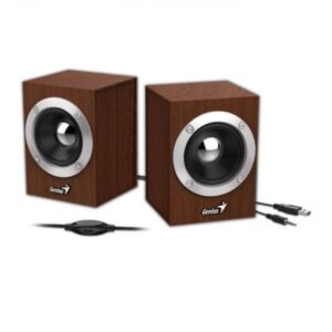 genius sp hf280 speakers 2 0ch 6w 3 brown 1
