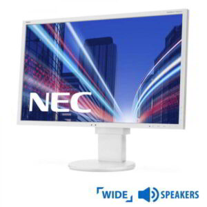 REF MONITOR NEC EA223Wx 22 1680x1050 WIDE WHITE SPEAKERS VGA DVI DP USB HUB