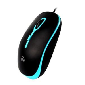 POWERTECH WIRED MOUSE BLACK -blue