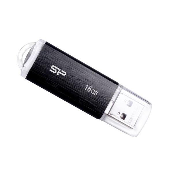 USB 2.0 FLASH STICK 16GB SILICON POWER U02 BLACK